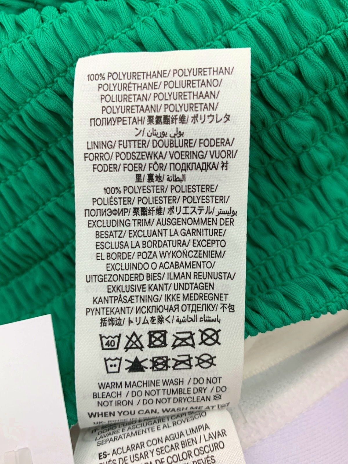 Boden Green Textured Swimsuit UK 18