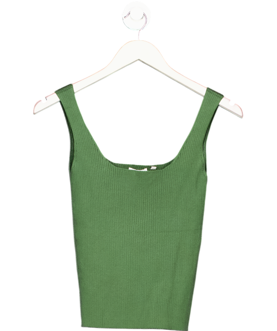 Sandro Green Alya Ribbed Sleeveless Sweater UK 10