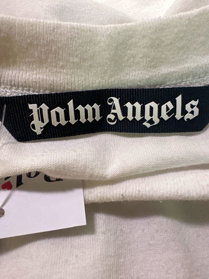 Palm Angels White Sprayed London Logo T-Shirt UK S