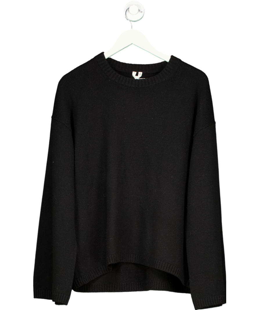 Arket Black High Neck Wool Jumper UK S