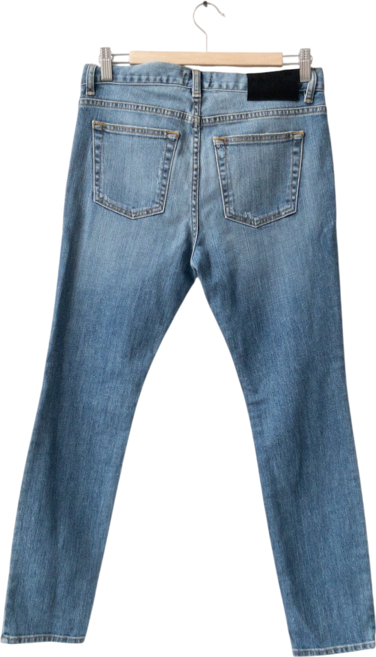 Theory Blue Mid-blue High Waisted Slim Leg Jeans W27