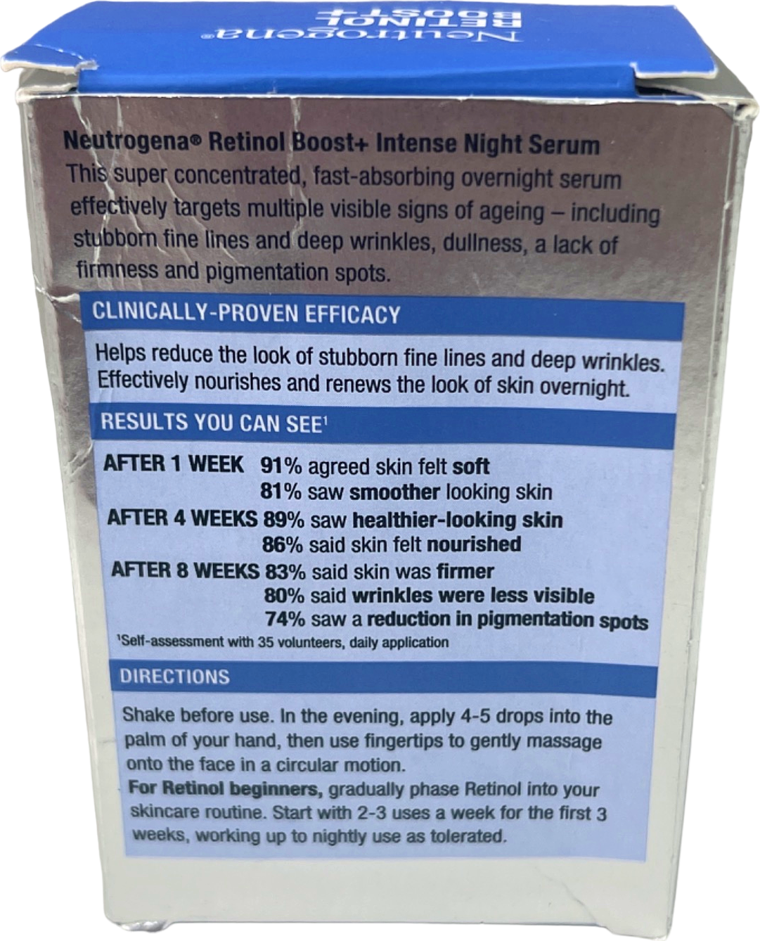 Neutrogena Retinol Boost+ Intense Night Serum Unscented 30ml