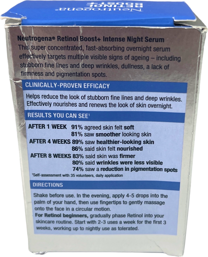 Neutrogena Retinol Boost+ Intense Night Serum Unscented 30ml