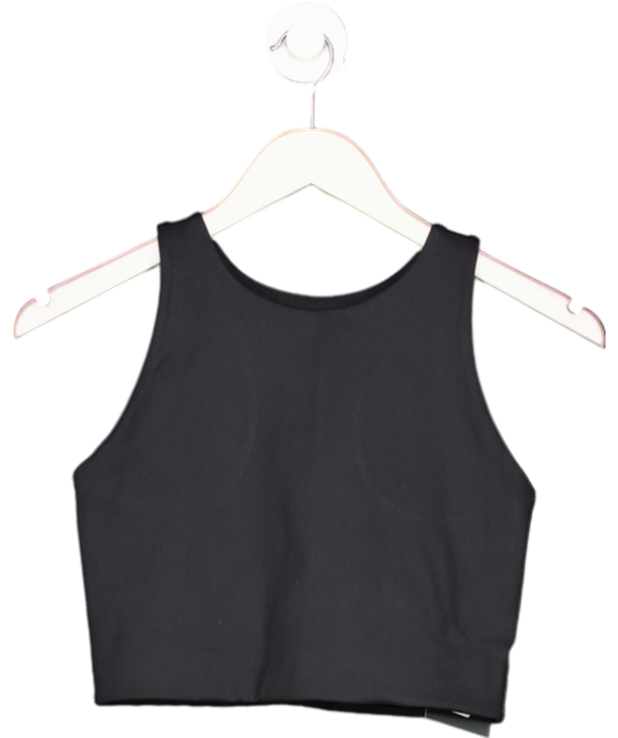 Girlfriend Collective Black Double Layer Racer Back Crop Top UK M