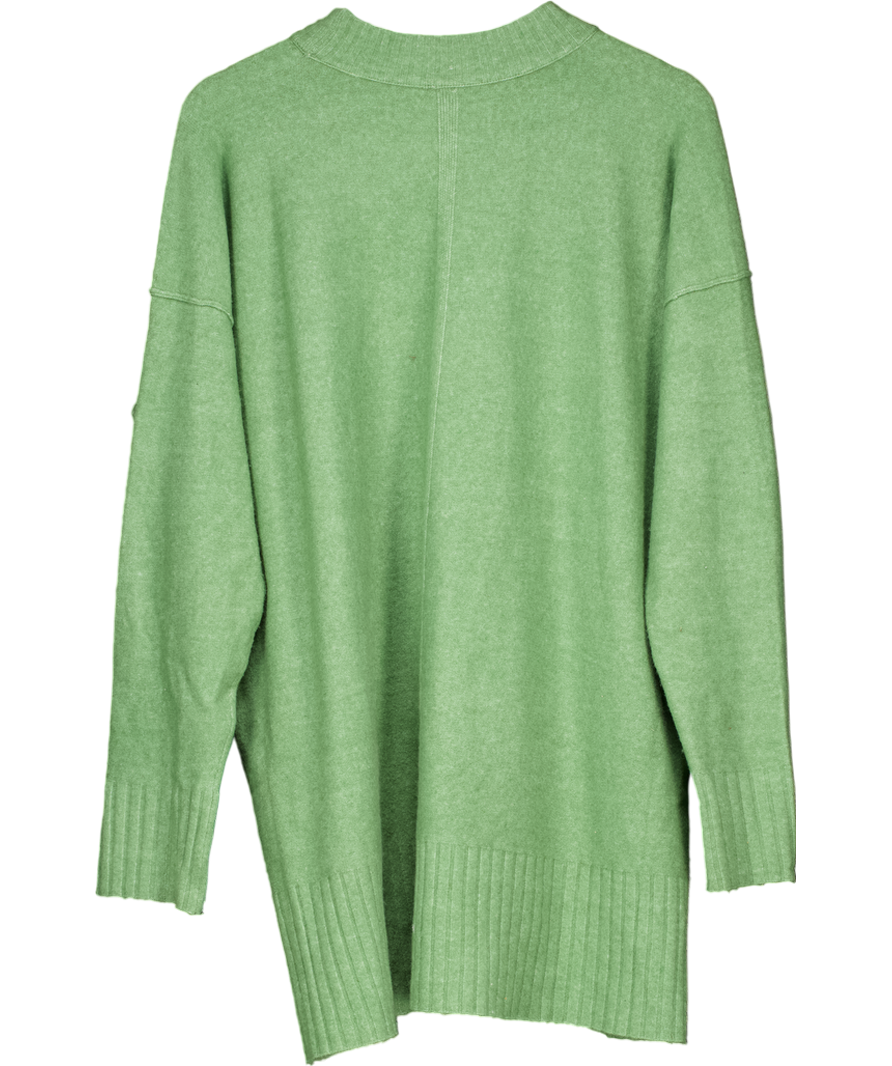 Free People Green Phoebe Soft Knit Wool blend jumper UK M
