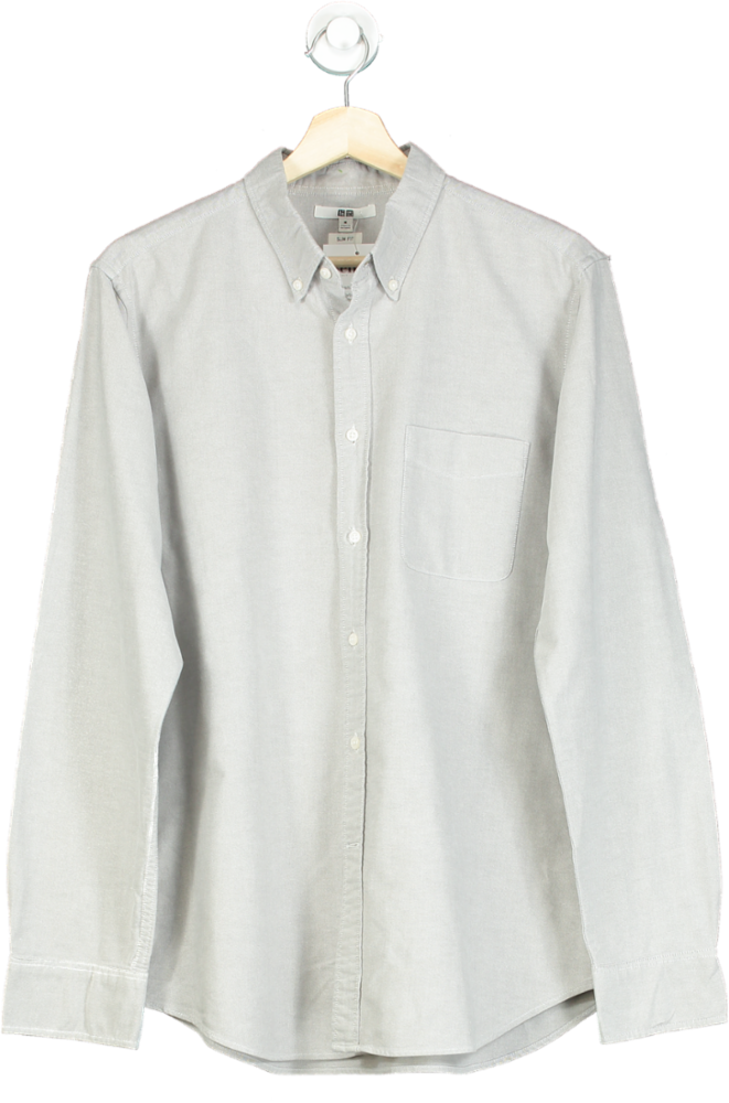 UNIQLO Grey Slim Fit Shirt UK M