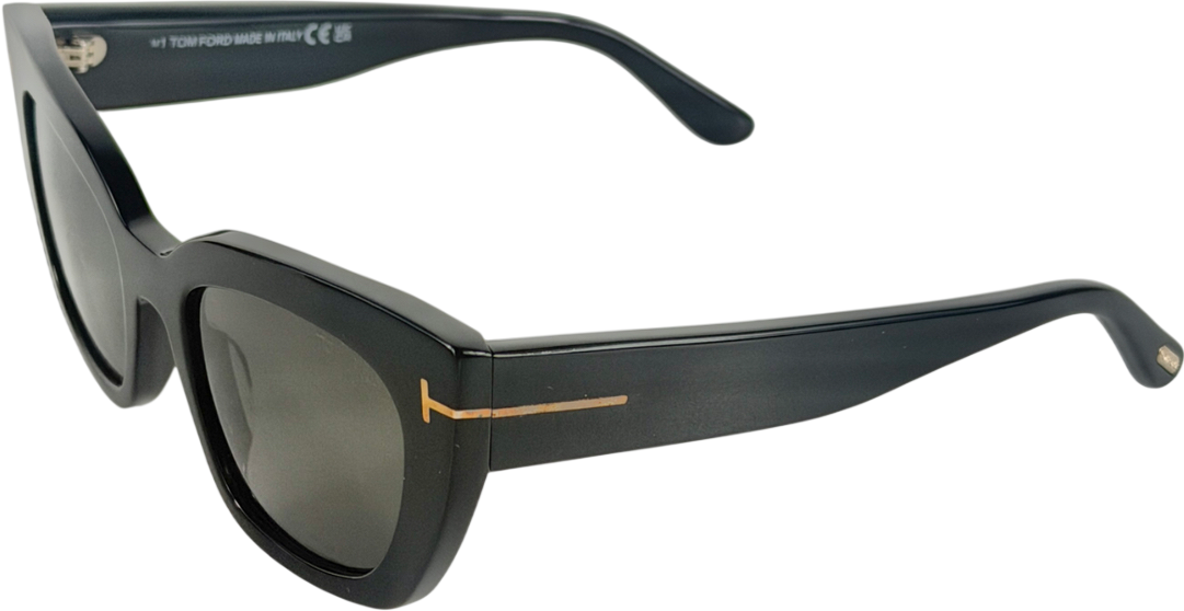 Tom Ford Athena Tf1190 Tf 1190 01a Shiny Black Sunglasses in Case & Box
