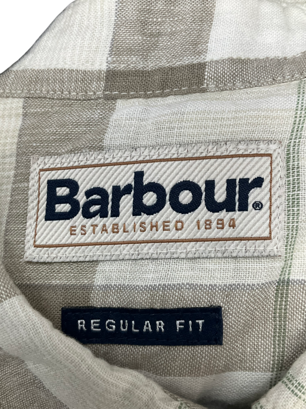 Barbour Beige Croft Check Shirt UK XL