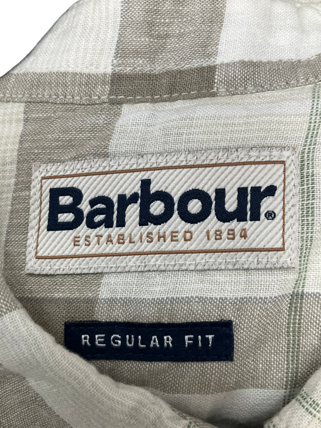 Barbour Beige Croft Check Shirt UK XL