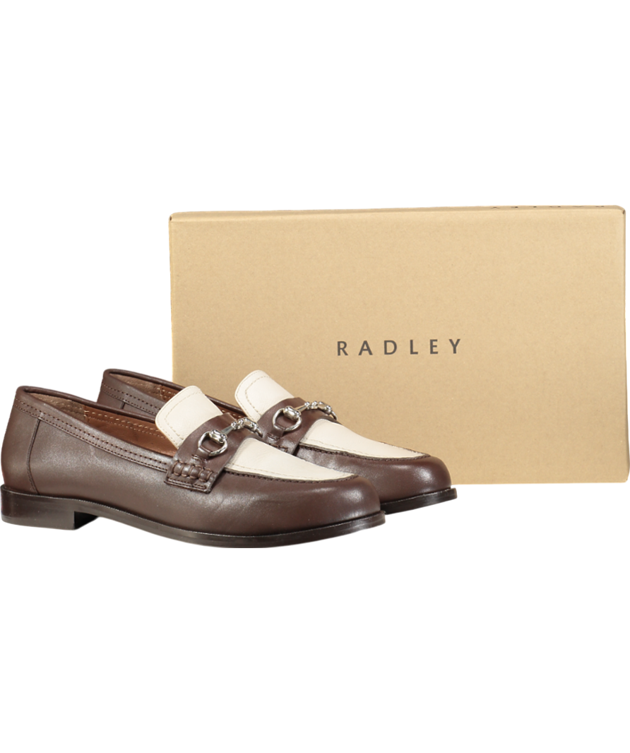 Radley London Brown Burlington Row Leather Two-tone Loafers UK 8 EU 41 👠