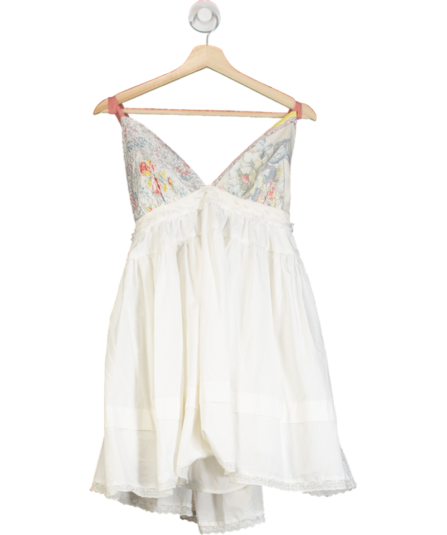 Free People White Cup Of Love Mini Dress UK M