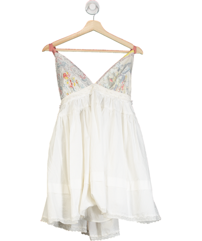 Free People White Cup Of Love Mini Dress UK M