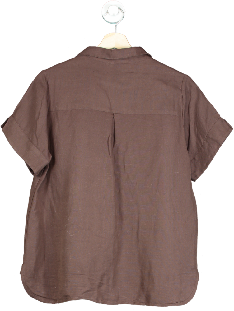 WAT THE BRAND Brown Short Sleeve Shirt UK 8