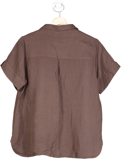 WAT THE BRAND Brown Short Sleeve Shirt UK 8