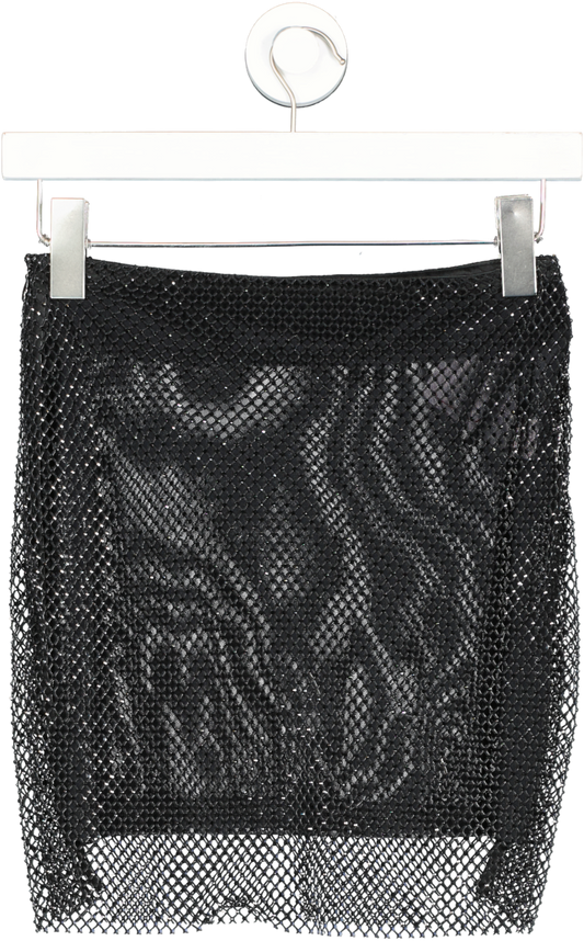 SLA the label Black Romi Diamante Skirt UK XXS