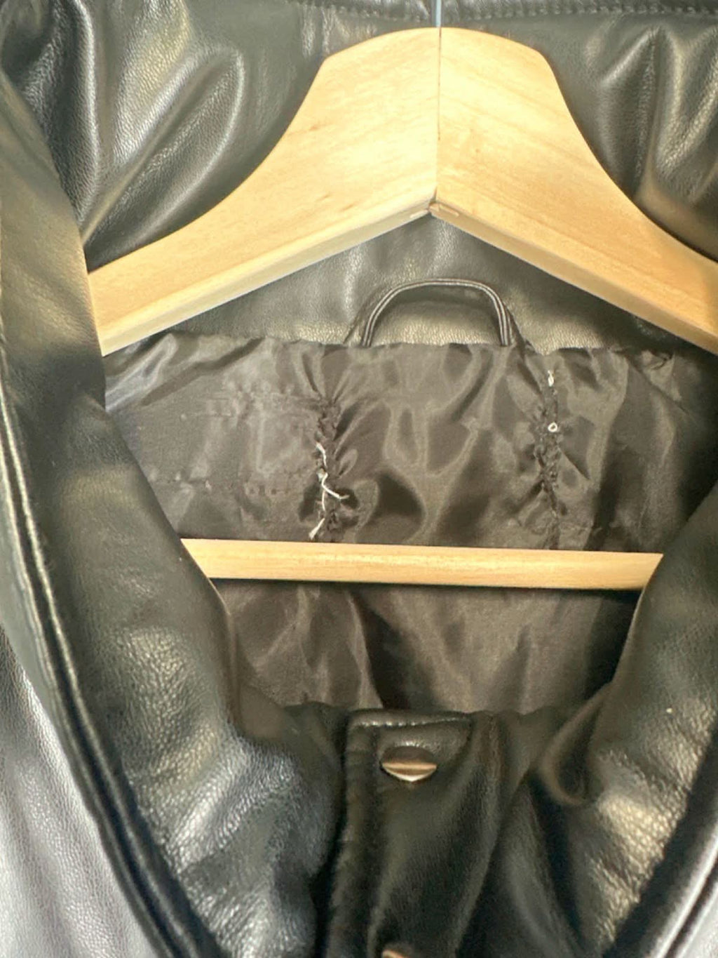 Urban Outfitters Black Faux Leather Puffer Gilet S