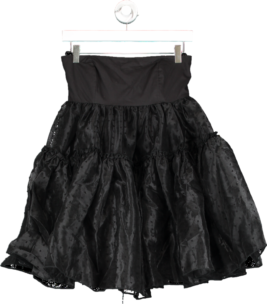 Free People Black Theo Spring Puff ball Dress UK L