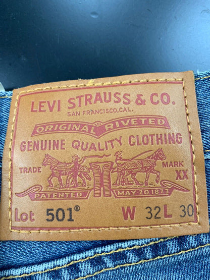 Levi's Blue 501 Original Stretch Extensible Jeans W 32L 30