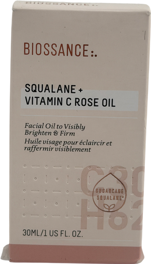 BIOSSANCE Squalane + Vitamin C Rose Oil 30ml