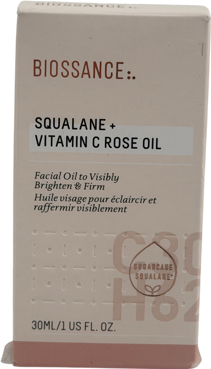 BIOSSANCE Squalane + Vitamin C Rose Oil 30ml