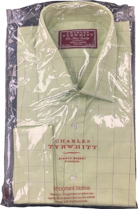 Charles Tyrwhitt Green Sea Island Quality Shirt 16 1/2