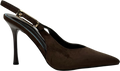 River Island Brown Faux Suede Sling Back Court Heels UK 6 EU 39 👠