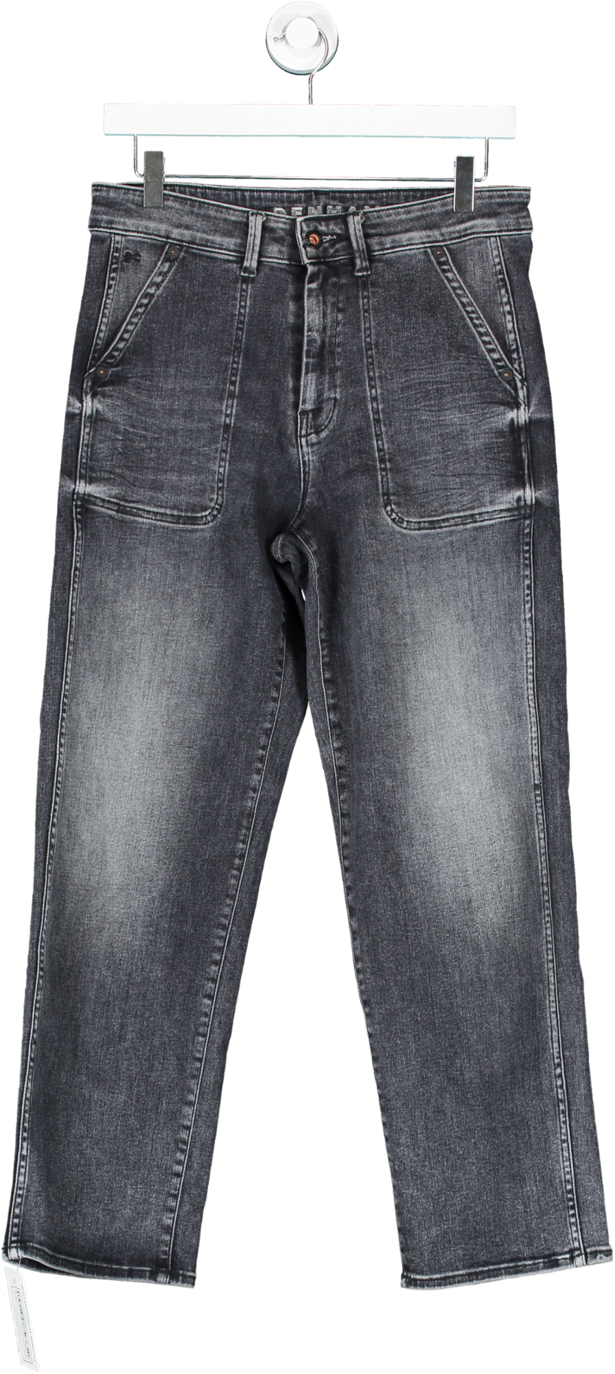 Denham Grey Loose Fit Soft Wash Jean UK 10