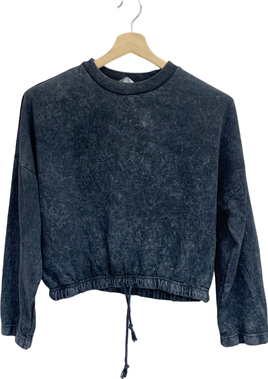 Pep&Co Black Acid Wash Sweatshirt M
