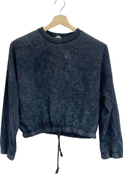 Pep&Co Black Acid Wash Sweatshirt M