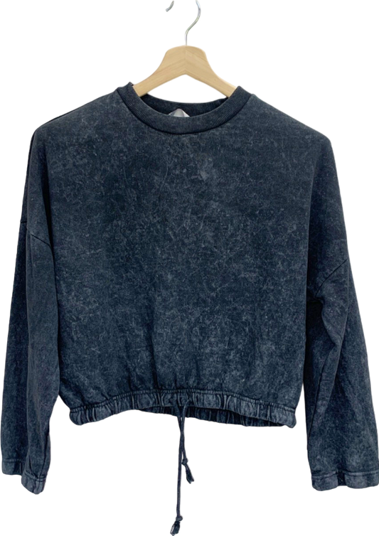 Pep&Co Black Acid Wash Sweatshirt M