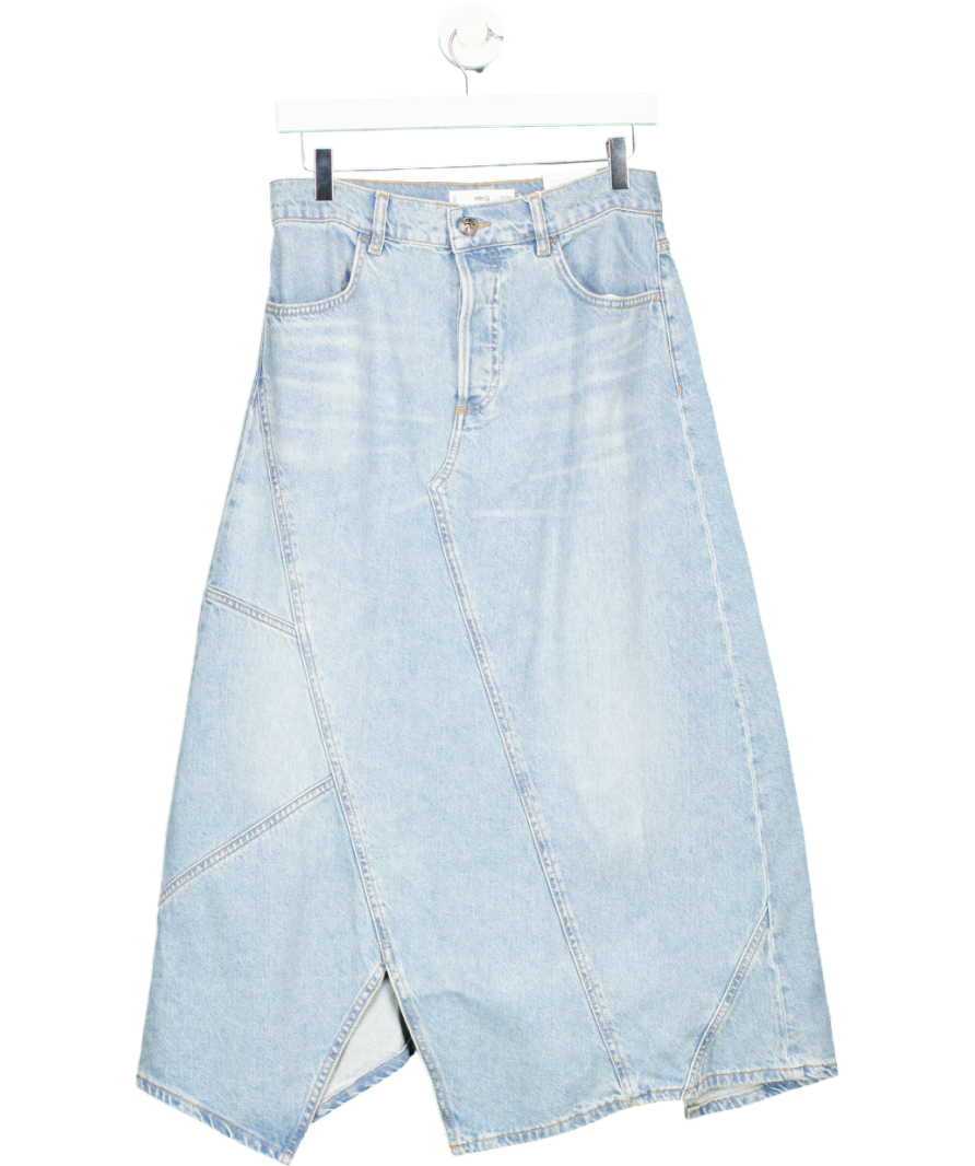 MANGO Blue Denim Skirt UK S