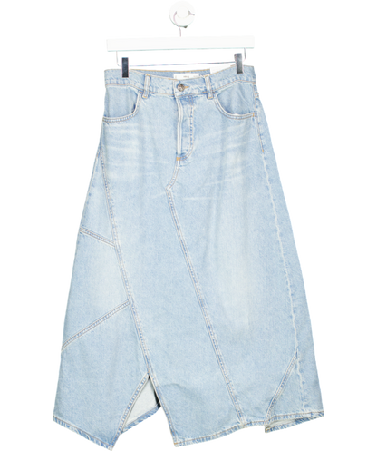 MANGO Blue Denim Skirt UK S