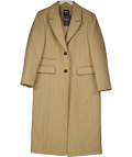 River Island Beige Pinstripe Structured Coat UK 12