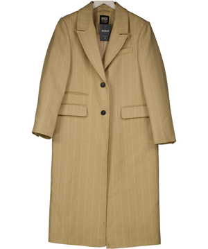 River Island Beige Pinstripe Structured Coat UK 12