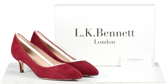 LK Bennett Dark Red Kitten Heel Court Shoes BNIB UK 3 EU 36 👠