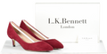 LK Bennett Dark Red Kitten Heel Court Shoes UK 3 EU 36 👠