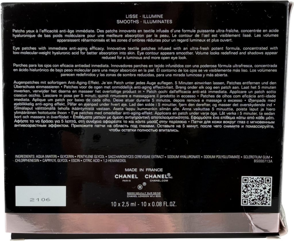 Chanel Le Lift Flash Eye Patches 10 pairs