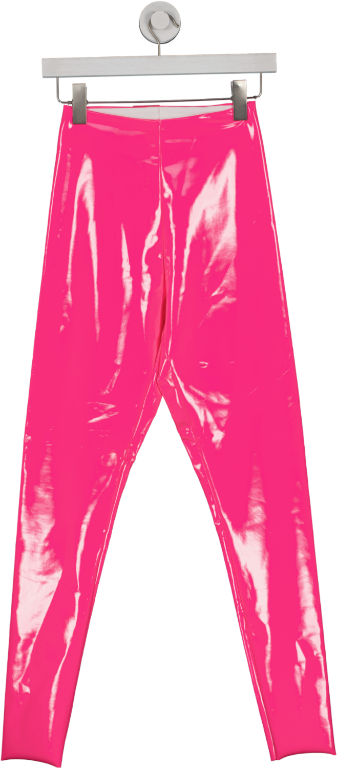 Commando Pink Patent Leather Leggings UK S