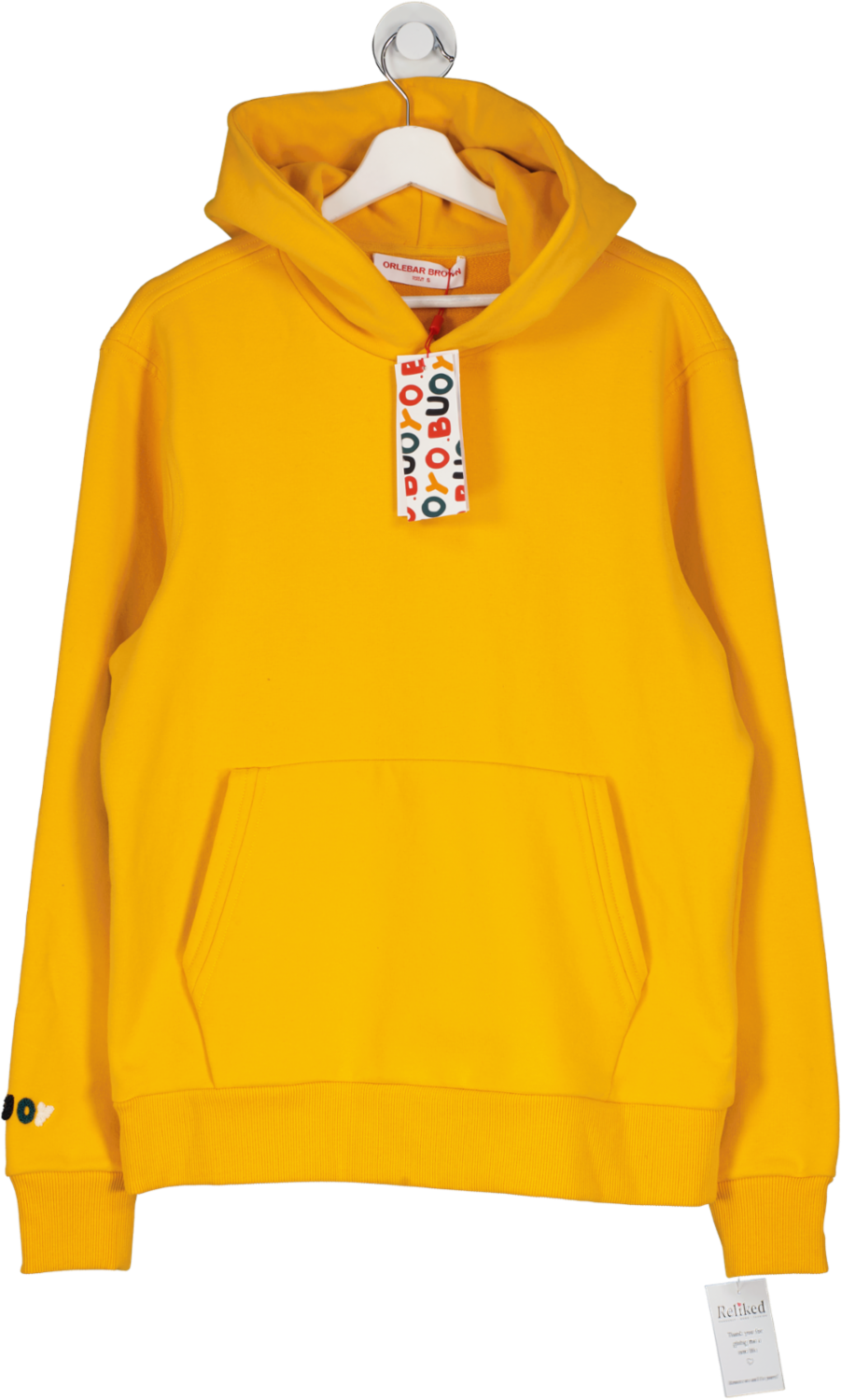 Orlebar Brown Yellow Classic Fit Hooded Sweatshirt UK S