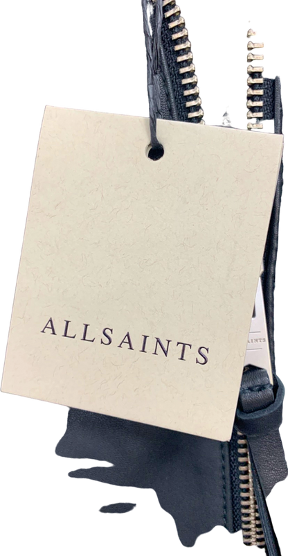 AllSaints Black Orten Bomber Jacket UK 10