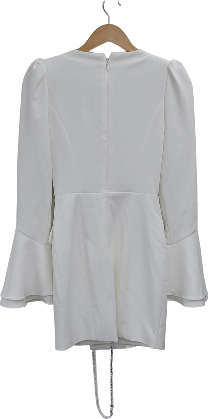 Lavish Alice White Arabella Flared Sleeve Blazer Dress UK 6