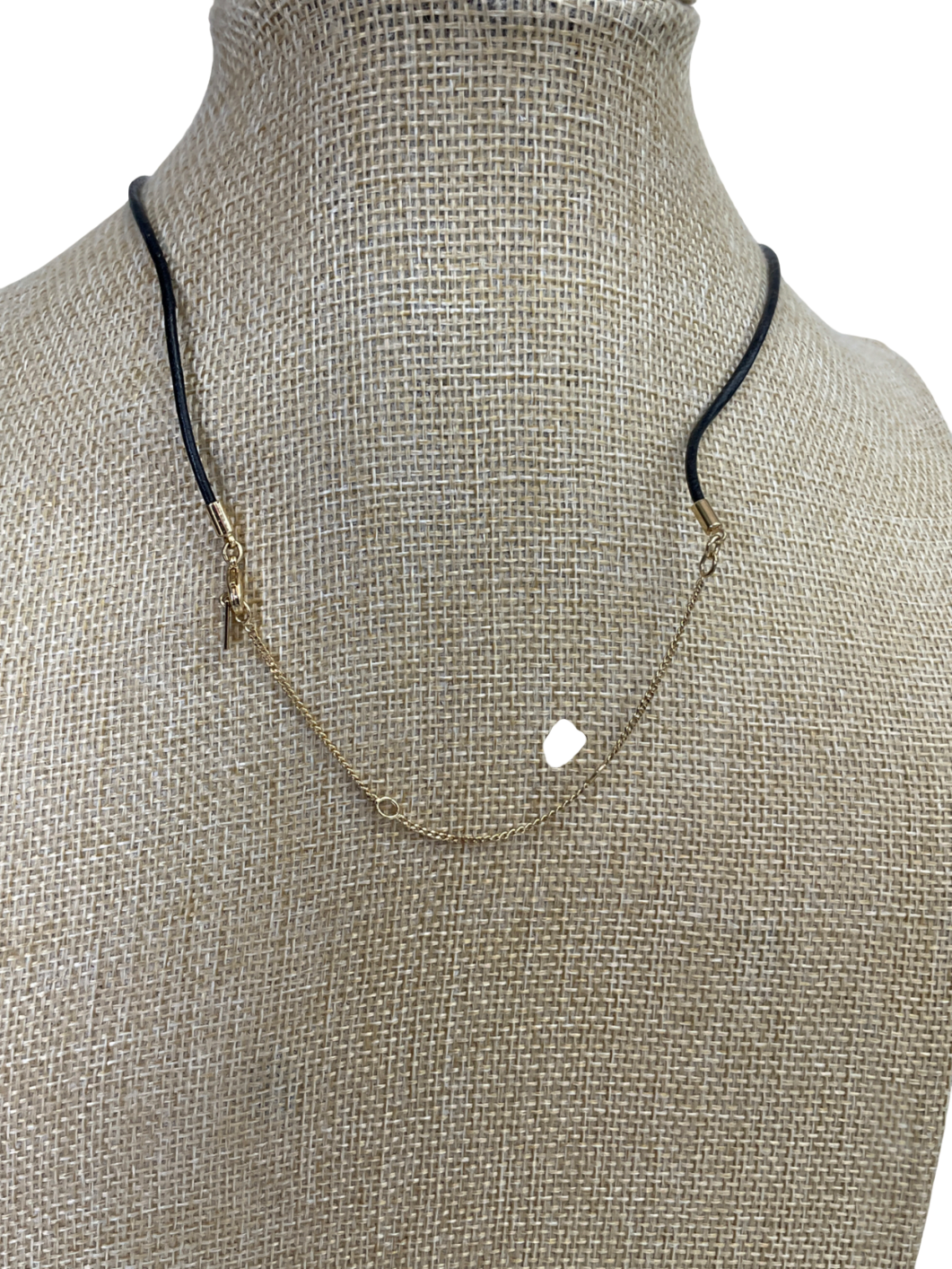 pilgrim Stay Black Agate Necklace Gold-plated