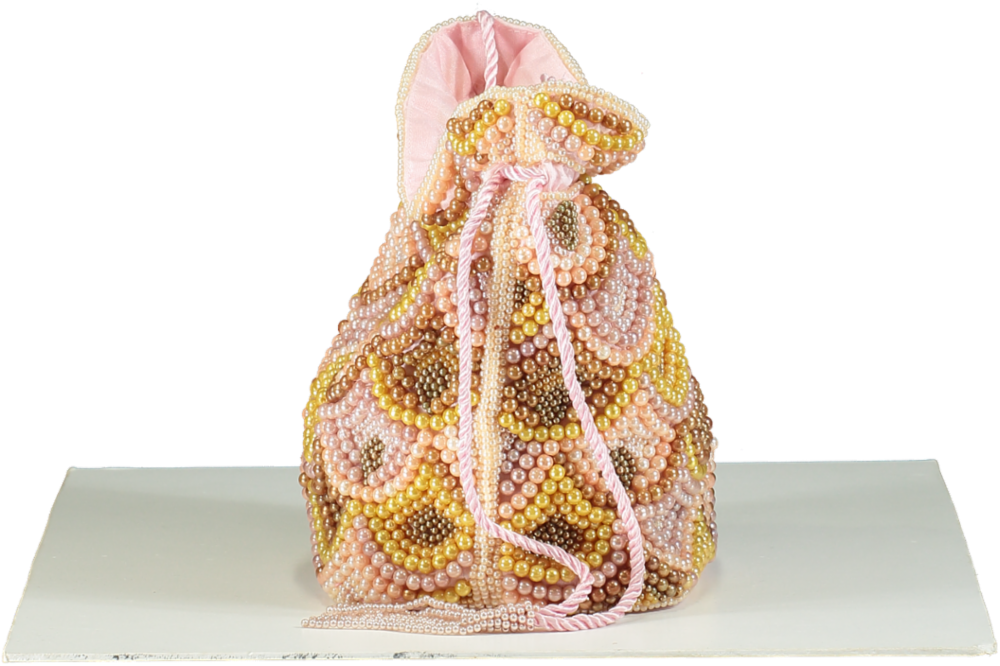 From St Xavier Multi Scalloped Drawstring Bag