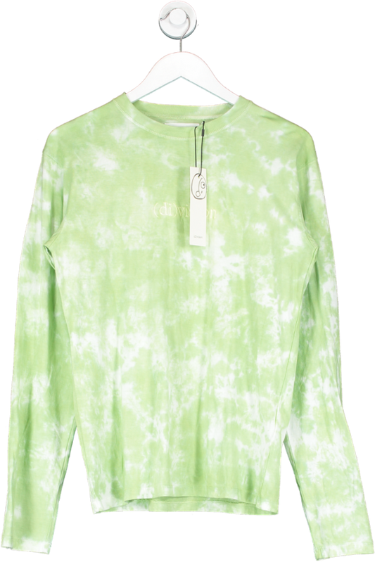 di(vision) Green Long Sleeve Tie Dye T Shirt UK S