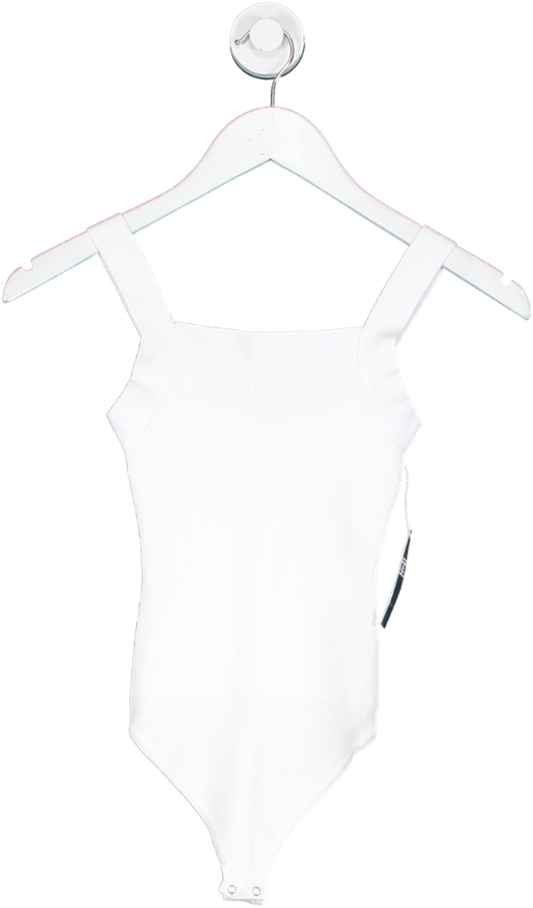 Abercrombie & Fitch White Square Neck Knitted Bodysuit UK XXS