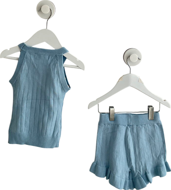 Yoyo S. Blue Knitted Short & Top Set 4 Years