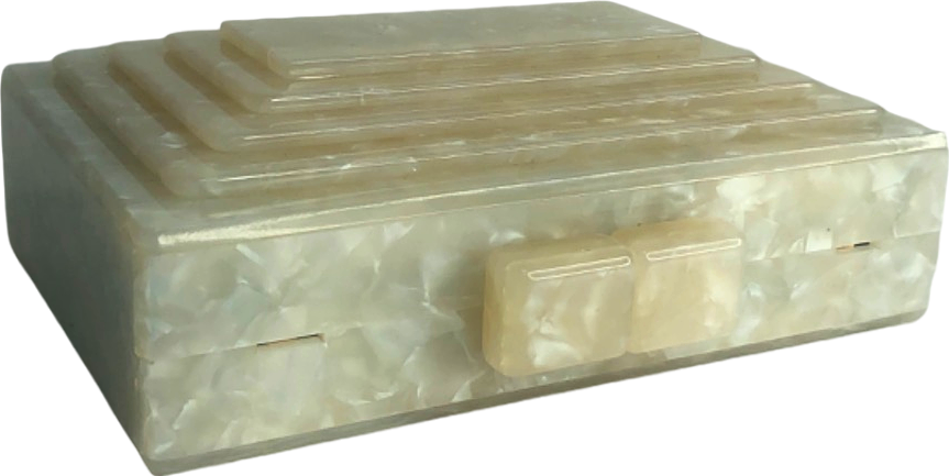 Cream Mother of Pearl Effect Jewellery Box