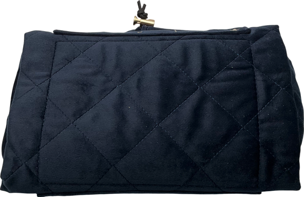 The Flat Lay Co. Makeup Bag - Wash Bag - Navy Blue  Velvet One Size
