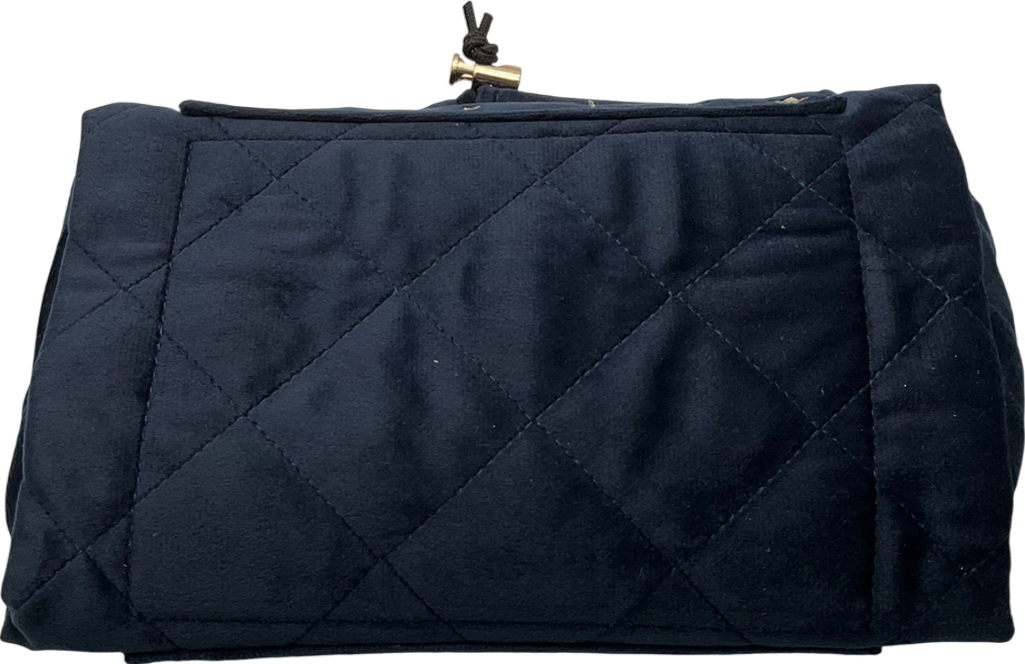 The Flat Lay Co. Makeup Bag - Wash Bag - Navy Blue  Velvet One Size