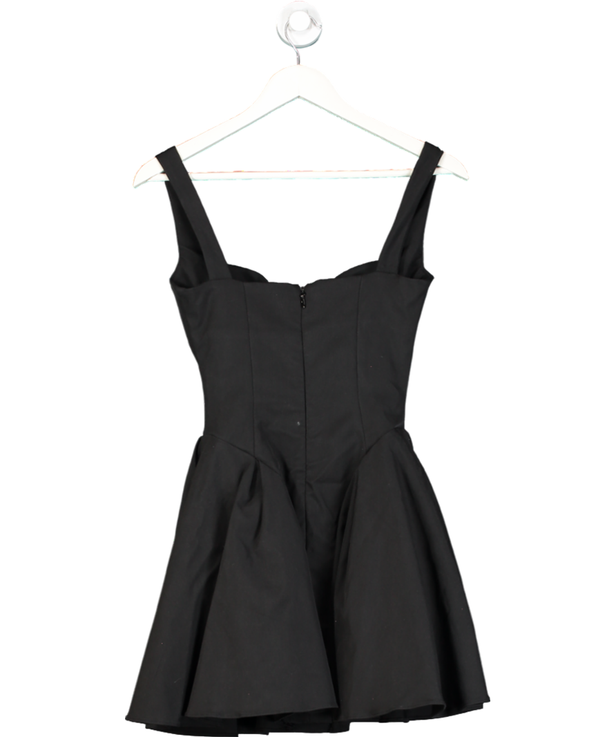 House of CB Black Bunny Shoulder-strap Crepe Mini Dress UK XS